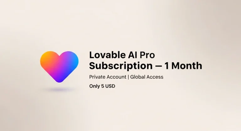 Lovable AI Pro Subscription 1 Month - Private Account [Global]